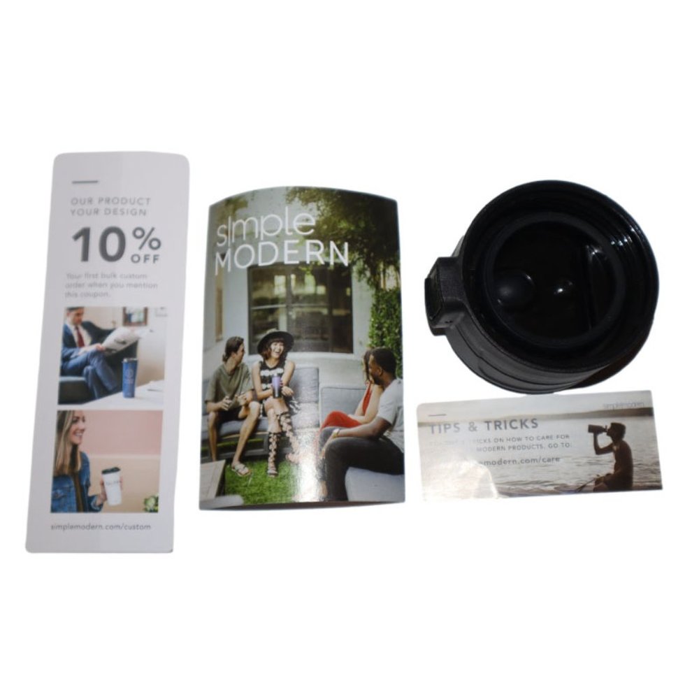 Simple Modern Kona 16oz Travel Insulated Tumbler Coffee Mug w/ Flip Lid Black - Picture 9 of 11